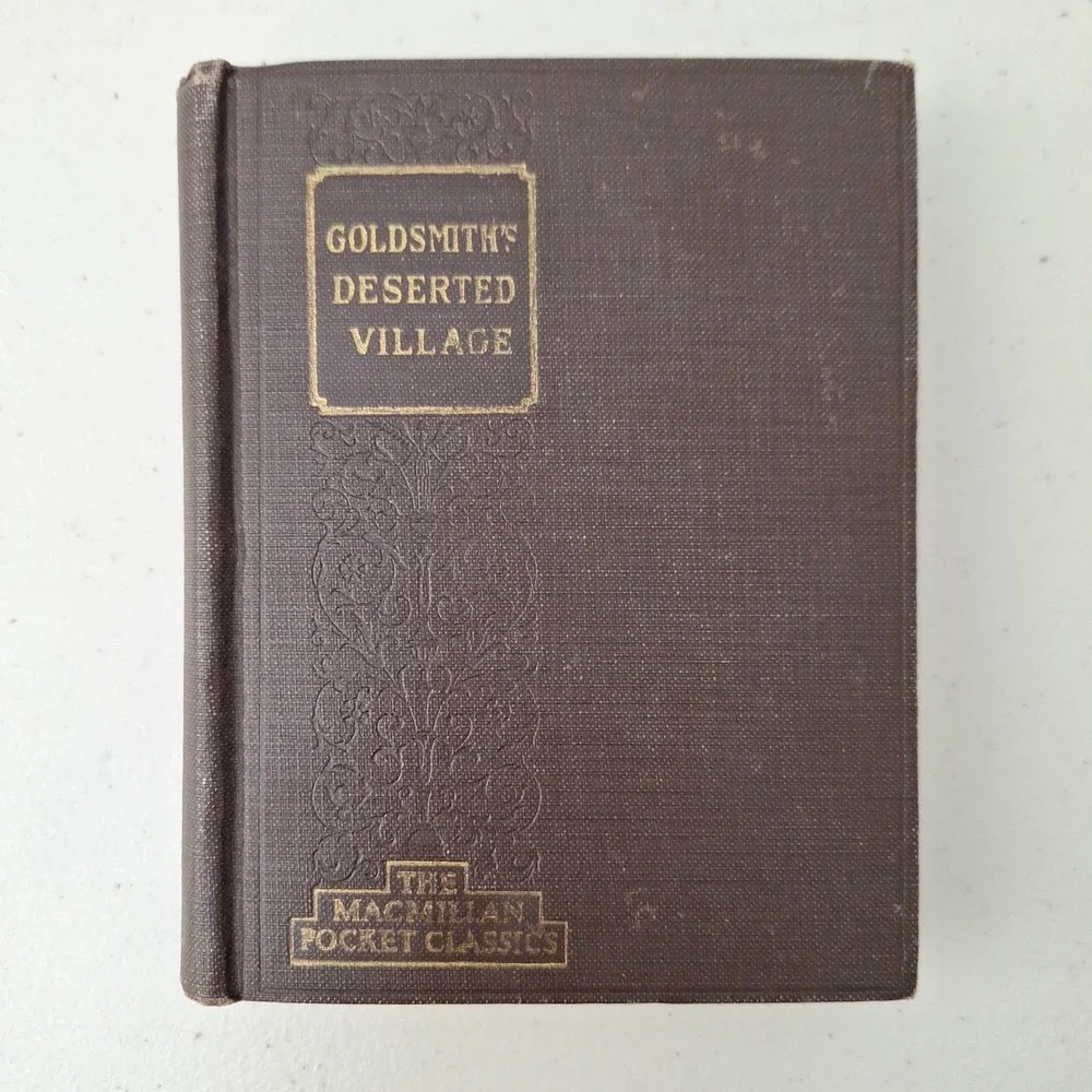 RARE 1926 Goldsmith's Deserted Village And Other Poems Macmillan Pocket Classics